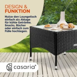 Table D’appoint En Polyrotin Table Basse Avec Plaque En Verre Petite Table De Jardin En Résine Tressée M1 - 58x58x42cm (de) 10 Table D’appoint En Polyrotin Table Basse Avec Plaque En Verre Petite Table De Jardin En Résine Tressée M1 - 58x58x42cm (de) -Promos Verde Rêverie Boutique 30338467 4