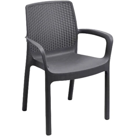 Dmora Chaise D’extérieur Viterbo, Chaise De Jardin, Chaise Pour Table à Manger, Fauteuil D'extérieur Effet Rotin, 100% Made In Italy, Ensemble De 4, Cm 54x60h82, Anthracite, Avec Emballage Renforcé 7 Dmora Chaise D’extérieur Viterbo, Chaise De Jardin, Chaise Pour Table à Manger, Fauteuil D'extérieur Effet Rotin, 100% Made In Italy, Ensemble De 4, Cm 54x60h82, Anthracite, Avec Emballage Renforcé – Image 5