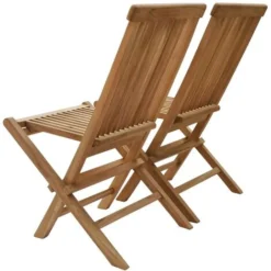 SALENTO - Lot De 10 Chaises De Jardin Pliantes En Teck Pour L'Extérieur Teinte Naturelle 9 SALENTO - Lot De 10 Chaises De Jardin Pliantes En Teck Pour L'Extérieur Teinte Naturelle -Promos Verde Rêverie Boutique 30533805 3