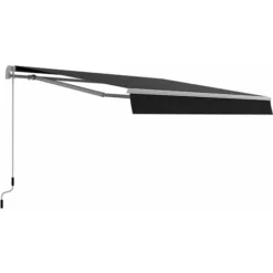 Store Banne Manuel 3x2m TAMPA Gris Aluminium 295 X 200 X 14,2 Cm