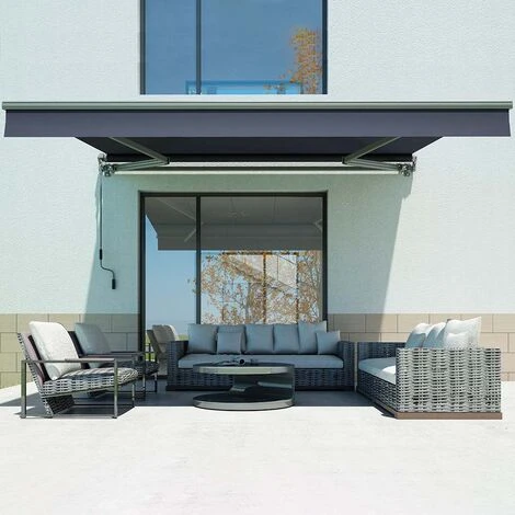 Store Banne Manuel 3x2m TAMPA Gris Aluminium 295 X 200 X 14,2 Cm 5 Store Banne Manuel 3x2m TAMPA Gris Aluminium 295 X 200 X 14,2 Cm – Image 3