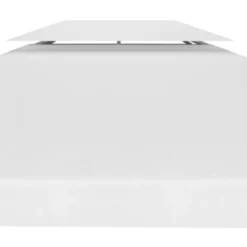 Toile De Toit De Belvédère 2 Niveaux 310 G/m² 3x3 M Blanc VidaXL -Promos Verde Rêverie Boutique 30778413 4