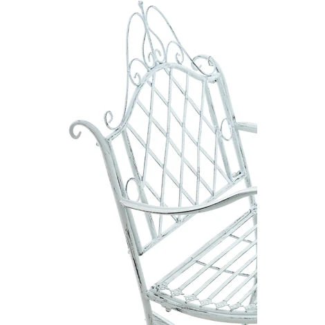 Chaise à Bascule Ansan En Fer Antique/blanc 7 Chaise à Bascule Ansan En Fer Antique/blanc – Image 5