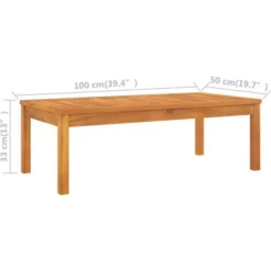 Table Basse 100x50x33 Cm Bois D'acacia Solide VidaXL 9 Table Basse 100x50x33 Cm Bois D'acacia Solide VidaXL -Promos Verde Rêverie Boutique 30928989 3