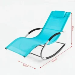 SoBuy OGS28-HBx2 Lot De 2 Fauteuils à Bascule Avec Repose-Pieds - Turquoise 9 SoBuy OGS28-HBx2 Lot De 2 Fauteuils à Bascule Avec Repose-Pieds - Turquoise -Promos Verde Rêverie Boutique 30996582 3