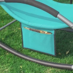 SoBuy OGS28-HBx2 Lot De 2 Fauteuils à Bascule Avec Repose-Pieds - Turquoise 11 SoBuy OGS28-HBx2 Lot De 2 Fauteuils à Bascule Avec Repose-Pieds - Turquoise -Promos Verde Rêverie Boutique 30996582 5