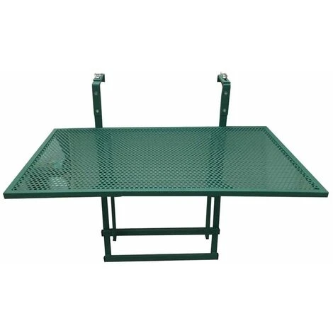 ALINDA - Table De Balcon Pliable Verte Rectangulaire 3 ALINDA - Table De Balcon Pliable Verte Rectangulaire