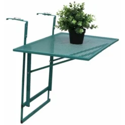 ALINDA - Table De Balcon Pliable Verte Rectangulaire 9 ALINDA - Table De Balcon Pliable Verte Rectangulaire -Promos Verde Rêverie Boutique 31463713 4