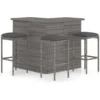 Meuble De Bar De Jardin 4 Pcs Avec Coussins Résine Tressée Gris VidaXL 2 Meuble De Bar De Jardin 4 Pcs Avec Coussins Résine Tressée Gris VidaXL -Promos Verde Rêverie Boutique 31495308 1