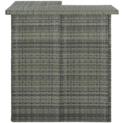 Meuble De Bar De Jardin 4 Pcs Avec Coussins Résine Tressée Gris VidaXL -Promos Verde Rêverie Boutique 31495308 5