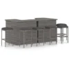 Meuble De Bar De Jardin 8 Pcs Avec Coussins Résine Tressée Gris VidaXL 2 Meuble De Bar De Jardin 8 Pcs Avec Coussins Résine Tressée Gris VidaXL -Promos Verde Rêverie Boutique 31495314 1
