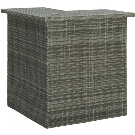 Meuble De Bar De Jardin 8 Pcs Avec Coussins Résine Tressée Gris VidaXL 4 Meuble De Bar De Jardin 8 Pcs Avec Coussins Résine Tressée Gris VidaXL – Image 2