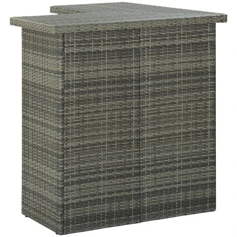 Meuble De Bar De Jardin 8 Pcs Avec Coussins Résine Tressée Gris VidaXL 6 Meuble De Bar De Jardin 8 Pcs Avec Coussins Résine Tressée Gris VidaXL – Image 4