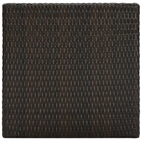 Meuble De Bar De Jardin 3 Pcs Et Coussins Résine Tressée Marron VidaXL 7 Meuble De Bar De Jardin 3 Pcs Et Coussins Résine Tressée Marron VidaXL – Image 5