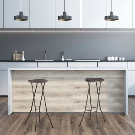 Relaxdays Tabouret Pliant De Jardin BASTIAN Lot De 2 Sans Dossier Résistant Hauteur 80 Cm Chaise De Bar Plastique Optique Rotin, Marron 7 Relaxdays Tabouret Pliant De Jardin BASTIAN Lot De 2 Sans Dossier Résistant Hauteur 80 Cm Chaise De Bar Plastique Optique Rotin, Marron – Image 5