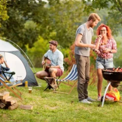 Relaxdays Chaise Pliante Lot De 2 En Bambou Tissu Chaise De Jardin Oreiller Balcon Plage Fauteuil, Bleu -Promos Verde Rêverie Boutique 31795141 3