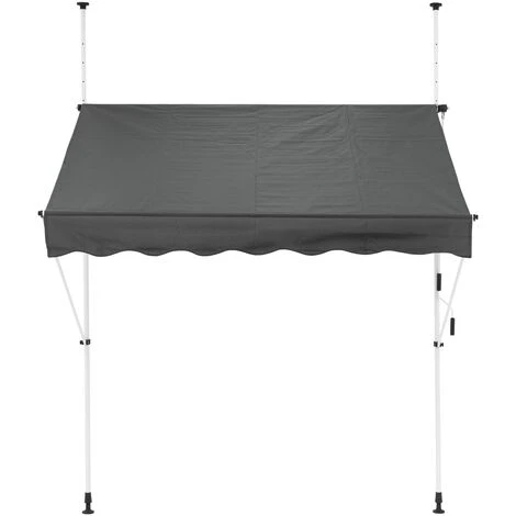 Store Banne Terrasse Balcon Auvent Rétractable Réglable 200x120cm Gris ML-Design 4 Store Banne Terrasse Balcon Auvent Rétractable Réglable 200x120cm Gris ML-Design – Image 2