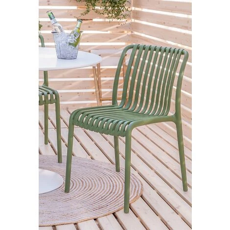 Chaise De Jardin Empilable Wendell SKLUM Vert Militaire 4 Chaise De Jardin Empilable Wendell SKLUM Vert Militaire – Image 2