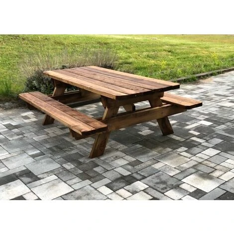 Table De Jardin & Pique-nique - 3m - 8-10 Personnes - Section Renforcée - Idéal Pour Dejeuner En Exterieur 3 Table De Jardin & Pique-nique - 3m - 8-10 Personnes - Section Renforcée - Idéal Pour Dejeuner En Exterieur