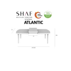 Atlantic: Table Extensible Blanche 6/12 Places En Résine -Promos Verde Rêverie Boutique 33267726 5