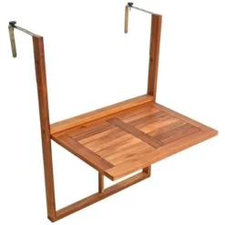 Table De Balcon Pliante Suspendue En Bois D'acacia 64 X 41 X 87 Cm 11 Table De Balcon Pliante Suspendue En Bois D'acacia 64 X 41 X 87 Cm -Promos Verde Rêverie Boutique 33353749 5