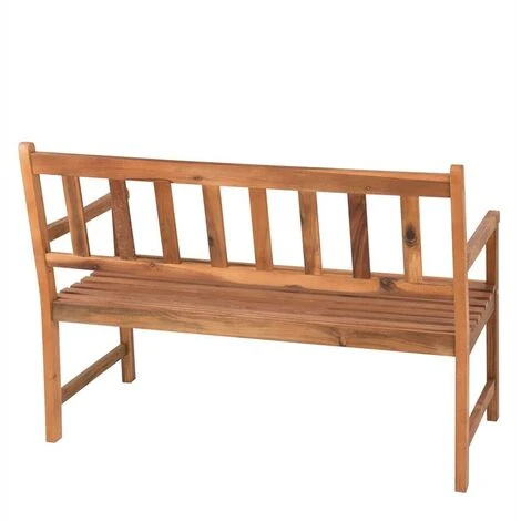 Banc De Jardin 2 Places En Bois D'acacia Massif 118 X 57 X 91 Cm Huilé 4 Banc De Jardin 2 Places En Bois D'acacia Massif 118 X 57 X 91 Cm Huilé – Image 2