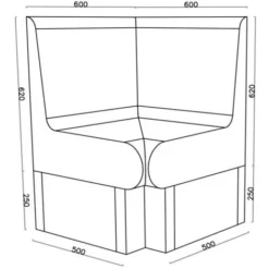 Banc Angle Arrondis 600 X 586 X 870 Mm Avec Dossier XPS Prêt à Carreler Pour Hammam Et Salle De Bain Valstorm 9 Banc Angle Arrondis 600 X 586 X 870 Mm Avec Dossier XPS Prêt à Carreler Pour Hammam Et Salle De Bain Valstorm -Promos Verde Rêverie Boutique 33374419 4