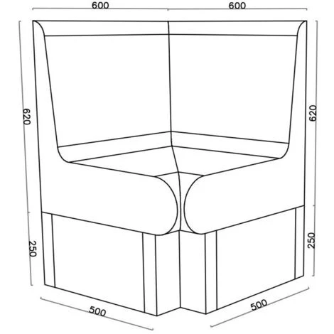 Banc Angle Arrondis 600 X 586 X 870 Mm Avec Dossier XPS Prêt à Carreler Pour Hammam Et Salle De Bain Valstorm 6 Banc Angle Arrondis 600 X 586 X 870 Mm Avec Dossier XPS Prêt à Carreler Pour Hammam Et Salle De Bain Valstorm – Image 4