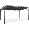 Pergola Lames Orientables CEFALU 3x4 M Gris Anthracite 2 Pergola Lames Orientables CEFALU 3x4 M Gris Anthracite -Promos Verde Rêverie Boutique 34046187 1