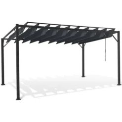 Pergola Lames Orientables CEFALU 3x4 M Gris Anthracite