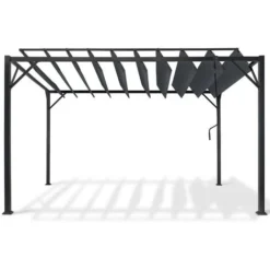 Pergola Lames Orientables CEFALU 3x4 M Gris Anthracite 11 Pergola Lames Orientables CEFALU 3x4 M Gris Anthracite -Promos Verde Rêverie Boutique 34046187 5