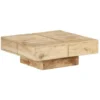 Table Basse 80x80x28 Cm Bois De Manguier Massif VidaXL -Promos Verde Rêverie Boutique 34053170 1