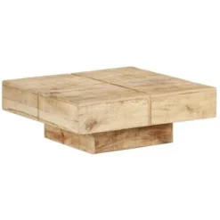 Table Basse 80x80x28 Cm Bois De Manguier Massif VidaXL