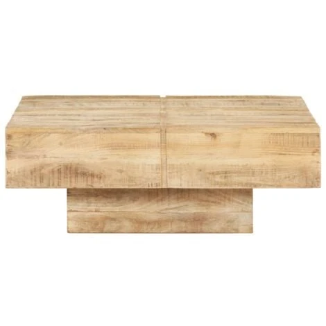Table Basse 80x80x28 Cm Bois De Manguier Massif VidaXL 4 Table Basse 80x80x28 Cm Bois De Manguier Massif VidaXL – Image 2