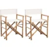 Chaise Pliable 2 Pcs Bambou Et Toile VidaXL 1 Chaise Pliable 2 Pcs Bambou Et Toile VidaXL -Promos Verde Rêverie Boutique 3426571 1