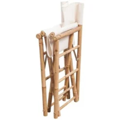 Chaise Pliable 2 Pcs Bambou Et Toile VidaXL -Promos Verde Rêverie Boutique 3426571 4