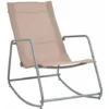 Chaise à Bascule De Jardin Taupe 95x54x85 Cm Textilène VidaXL -Promos Verde Rêverie Boutique 35142424 1
