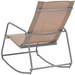 Chaise à Bascule De Jardin Taupe 95x54x85 Cm Textilène VidaXL 10 Chaise à Bascule De Jardin Taupe 95x54x85 Cm Textilène VidaXL -Promos Verde Rêverie Boutique 35142424 4