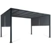 Pergola Coulissante 2 Pans 3x4 M Belvédère De Jardin Toile Gris Anthracite