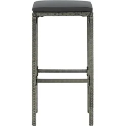 Ensemble De Bar De Jardin Avec Coussins 3 Pcs Gris VidaXL 10 Ensemble De Bar De Jardin Avec Coussins 3 Pcs Gris VidaXL -Promos Verde Rêverie Boutique 36781678 4