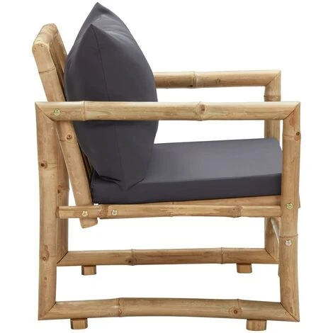 Chaises De Jardin Avec Coussins 2 Pcs Bambou VidaXL 7 Chaises De Jardin Avec Coussins 2 Pcs Bambou VidaXL – Image 5