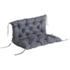 OUTSUNNY Coussin Matelas Assise Dossier Pour Banc De Jardin Balancelle Canapé Grand Confort 100 X 98 X 8 Cm Gris
