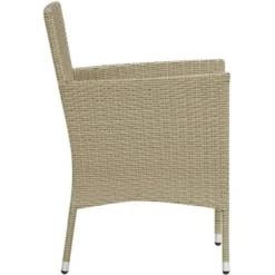 Chaises De Salle à Manger De Jardin 4 Pcs Résine Tressée Beige VidaXL -Promos Verde Rêverie Boutique 37035007 4