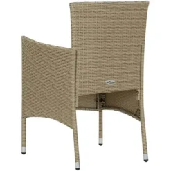 Chaises De Salle à Manger De Jardin 4 Pcs Résine Tressée Beige VidaXL -Promos Verde Rêverie Boutique 37035007 5