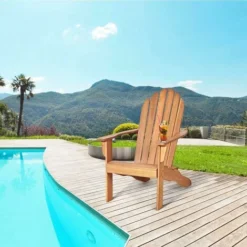 GOPLUS Fauteuil De Jardin Adirondack En Bois Massif-69P X 88l X 103H Cm-Dossier Haut&Accoudoir Elargi- Charge Max 160KG(Naturel) 11 GOPLUS Fauteuil De Jardin Adirondack En Bois Massif-69P X 88l X 103H Cm-Dossier Haut&Accoudoir Elargi- Charge Max 160KG(Naturel) -Promos Verde Rêverie Boutique 39626838 5