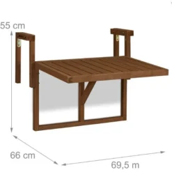 Relaxdays Table Repliable En Bois, à Suspendre, LxP : 60x45 Cm, Réglable En Hauteur, Rabattable, Marron Foncé 11 Relaxdays Table Repliable En Bois, à Suspendre, LxP : 60x45 Cm, Réglable En Hauteur, Rabattable, Marron Foncé -Promos Verde Rêverie Boutique 40317352 5