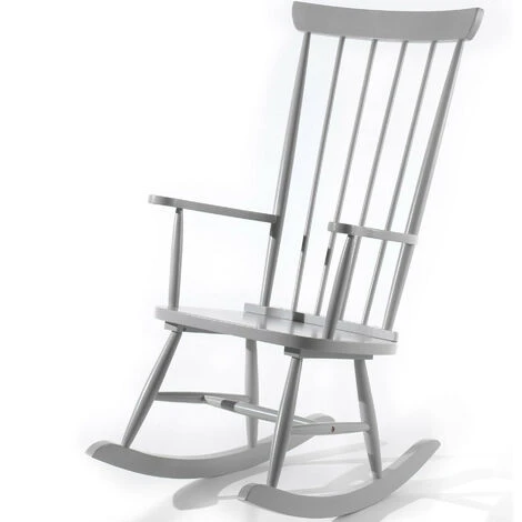 Chaise à Bascule Bois Gris Rocky 3 Chaise à Bascule Bois Gris Rocky