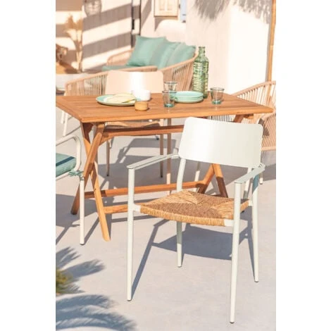 Lot De 2 Chaises De Jardin Empilables En Aluminium Amadeu SKLUM Vert Cendre 4 Lot De 2 Chaises De Jardin Empilables En Aluminium Amadeu SKLUM Vert Cendre – Image 2