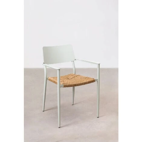 Lot De 2 Chaises De Jardin Empilables En Aluminium Amadeu SKLUM Vert Cendre 5 Lot De 2 Chaises De Jardin Empilables En Aluminium Amadeu SKLUM Vert Cendre – Image 3