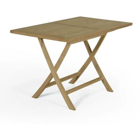 Table Pliante Rectangulaire En Teck Ecograde Kensaï 120 X 70 Cm 4 Table Pliante Rectangulaire En Teck Ecograde Kensaï 120 X 70 Cm – Image 2